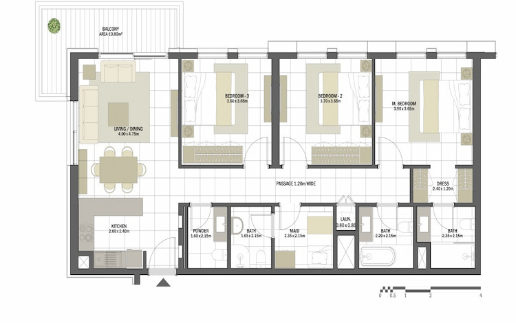 Anbar Residence apartments layout