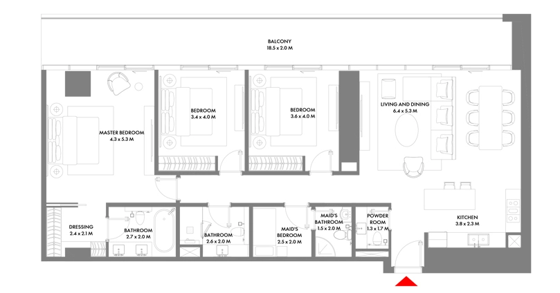 Arada w the residences layout 