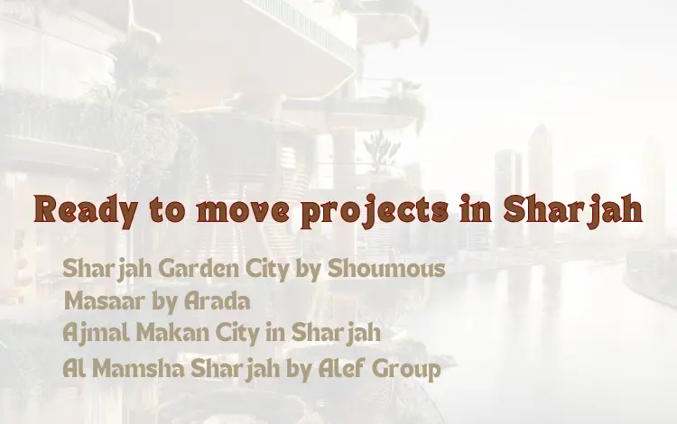 Ready to move projects in Sharjah 