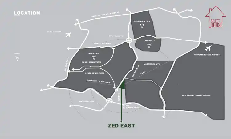 Compound Zed East New Cairo location