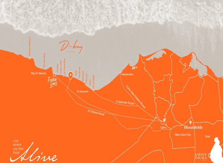 D Bay Tatweer Misr location D Bay Resort