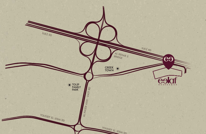 Elaaf Residence location in new cairo