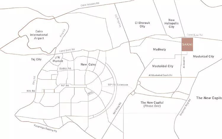 Compound Sarai New Cairo location