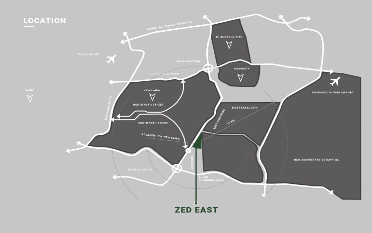 zed east compound Zed East New Cairo location