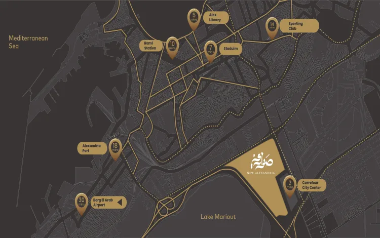 Sawary New Alexandria موقع كمبوند صواري الإسكندرية بالقرب من كارفور