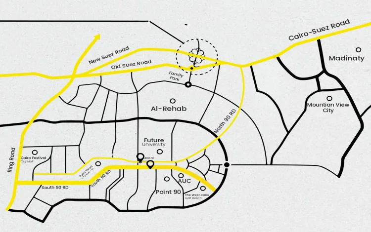 موقع كمبوند يلو التجمع الخامس