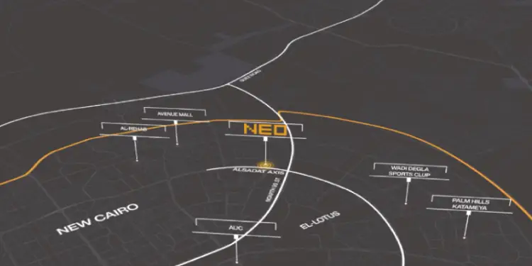 مول نيو التجمع الخامس Neo New Cairo بمقدم 5% 1 موقع مشروع نيو التجمع الخامس