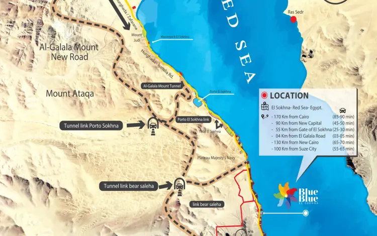 قرية بلو بلو السخنة Blue Blue El Sokhna أحدث اسعار 2025 1 موقع قرية بلو بلو العين السخنة