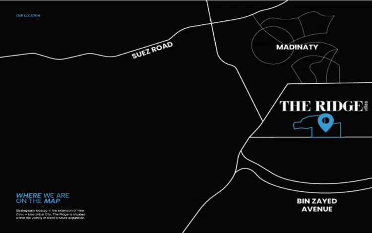 موقع كمبوند ذا ريدج المستقبل سيتي