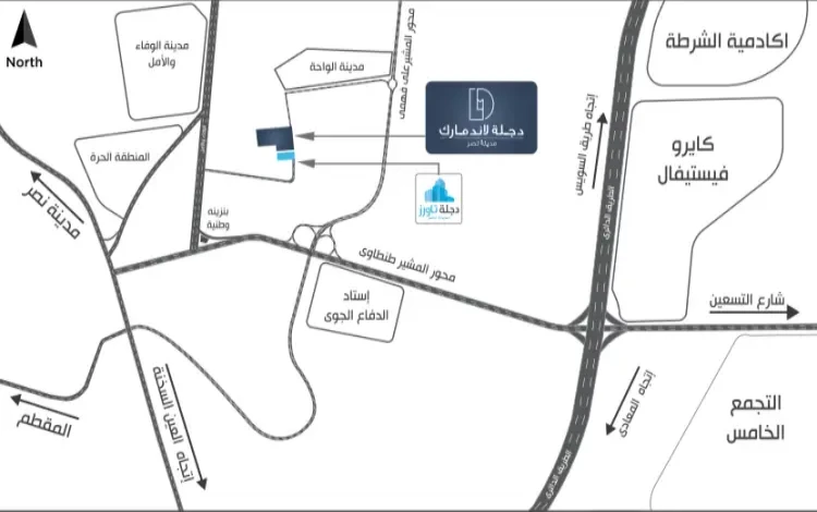 خريطة كمبوند دجلة لاند مارك