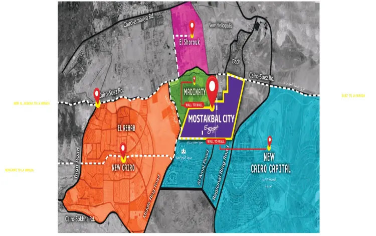 موقع كمبوند لاميرادا المستقبل سيتي