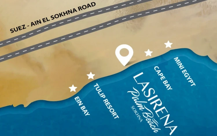 موقع لاسيرينا بالم بيتش Lasirena Palm Beach موقع قرية لاسيرينا بالم بيتش السخنة