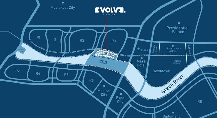 مول ايفولف تاور العاصمة الادارية Evolve Tower New Capital 1 مول ايفولف تاور العاصمة الإدارية الجديدة