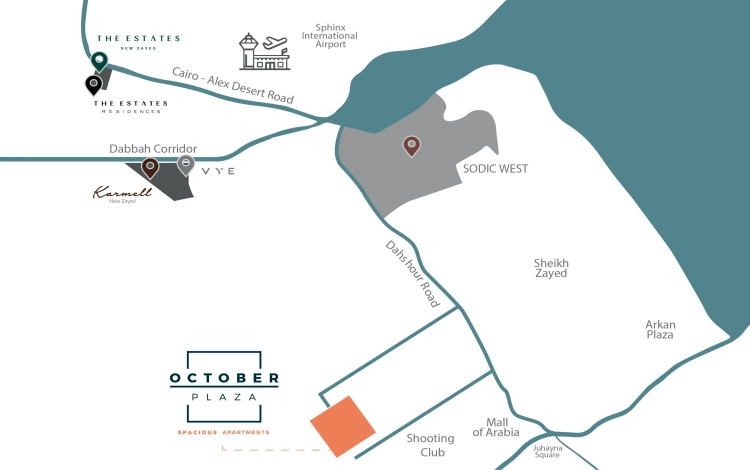 اكتوبر بلازا سوديك October Plaza Sodic اسعار 2025 1 موقع كمبوند اكتوبر بلازا 6 اكتوبر