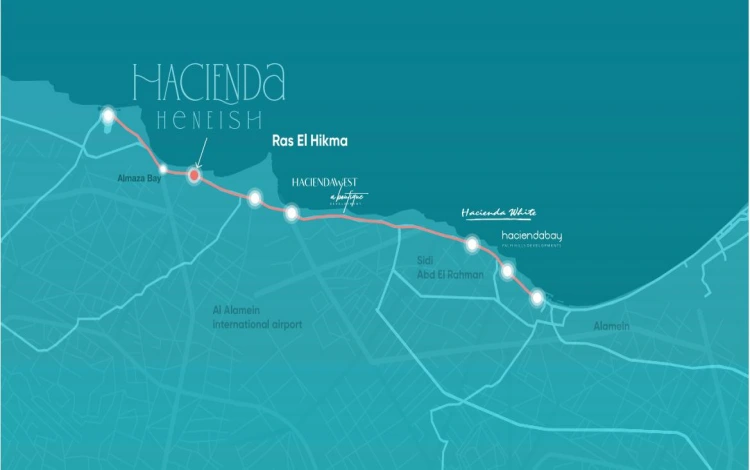 موقع قرية هاسيندا باي الساحل الشمالي Hacienda bay