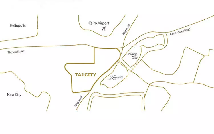 خريطة تاج سيتي القاهرة الجديدة
