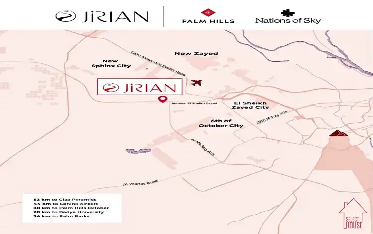 Compound Jirian Palm Hills location of Jirian Palm Hills