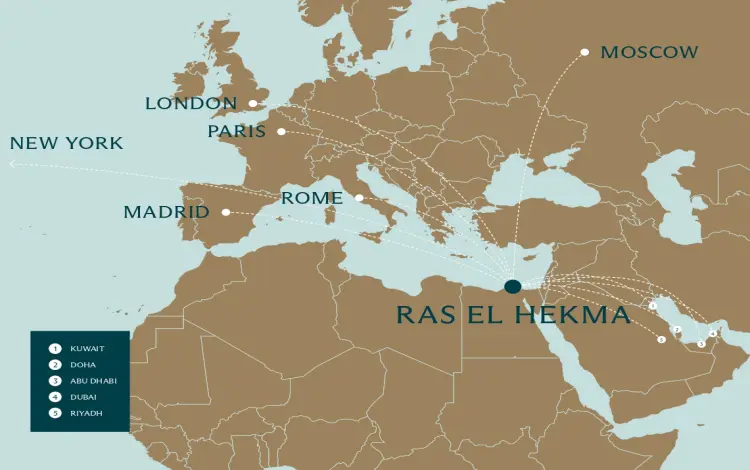 Modon Ras El hekma North Coast location of Modon Ras Elhekma
