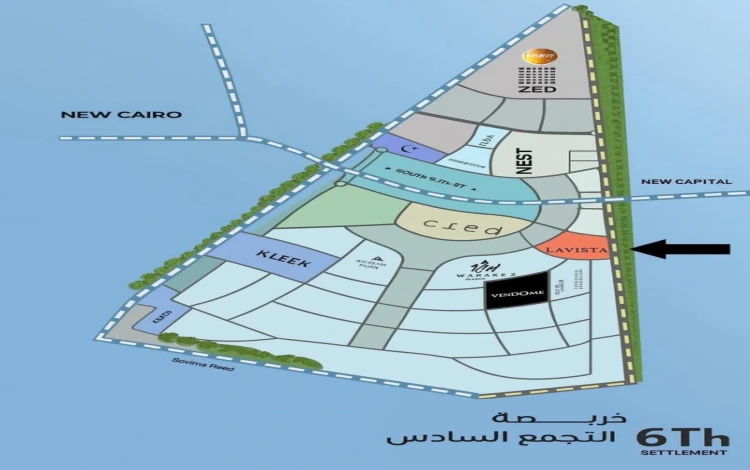 مميزات مدينة التجمع السادس