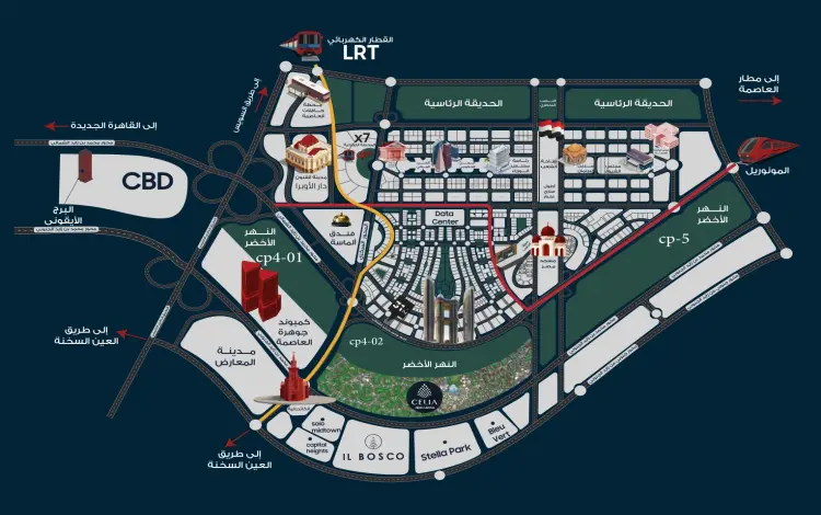 Nile Business City Tower location