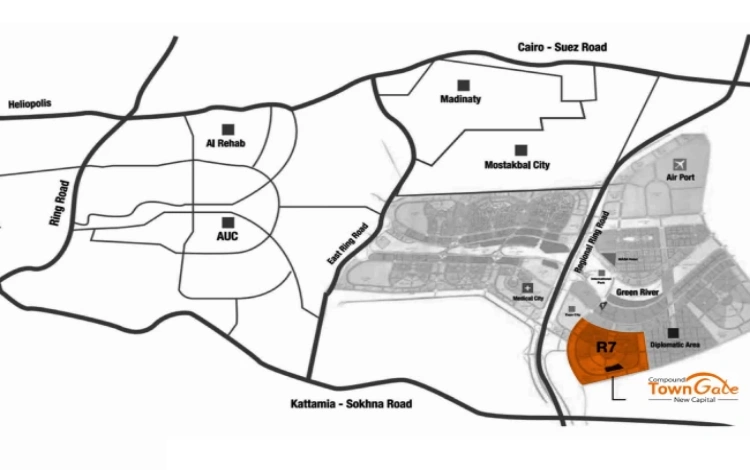 Town Gate Compound Town Gate New Capital location