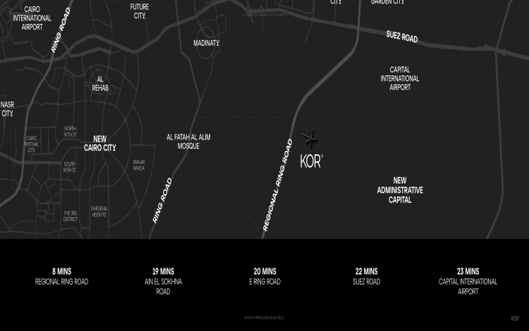 kor arabia the map of Kor New Capital