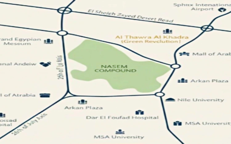 كمبوند Naseem El Sheikh Zayed موقع كمبوند نسيم الشيخ زايد