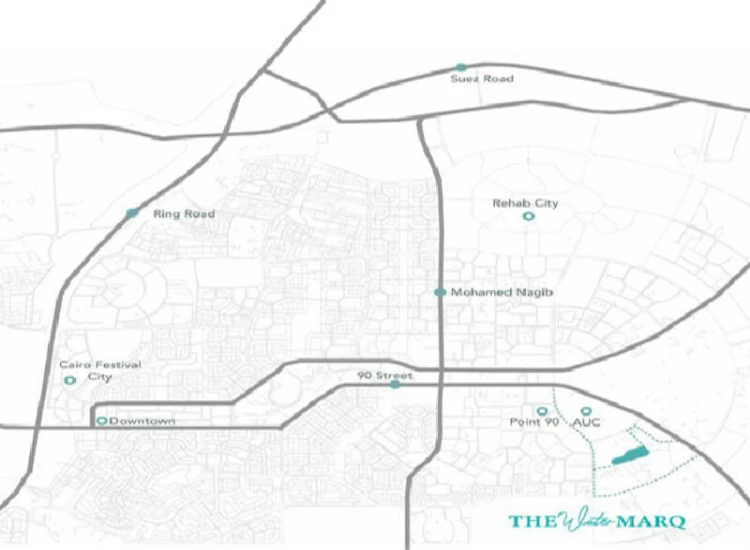 The Water Marq New cairo map