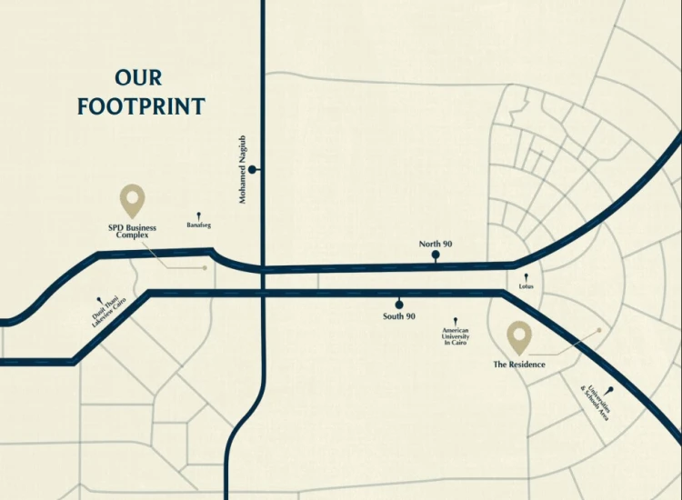 location The Residence New Cairo compound